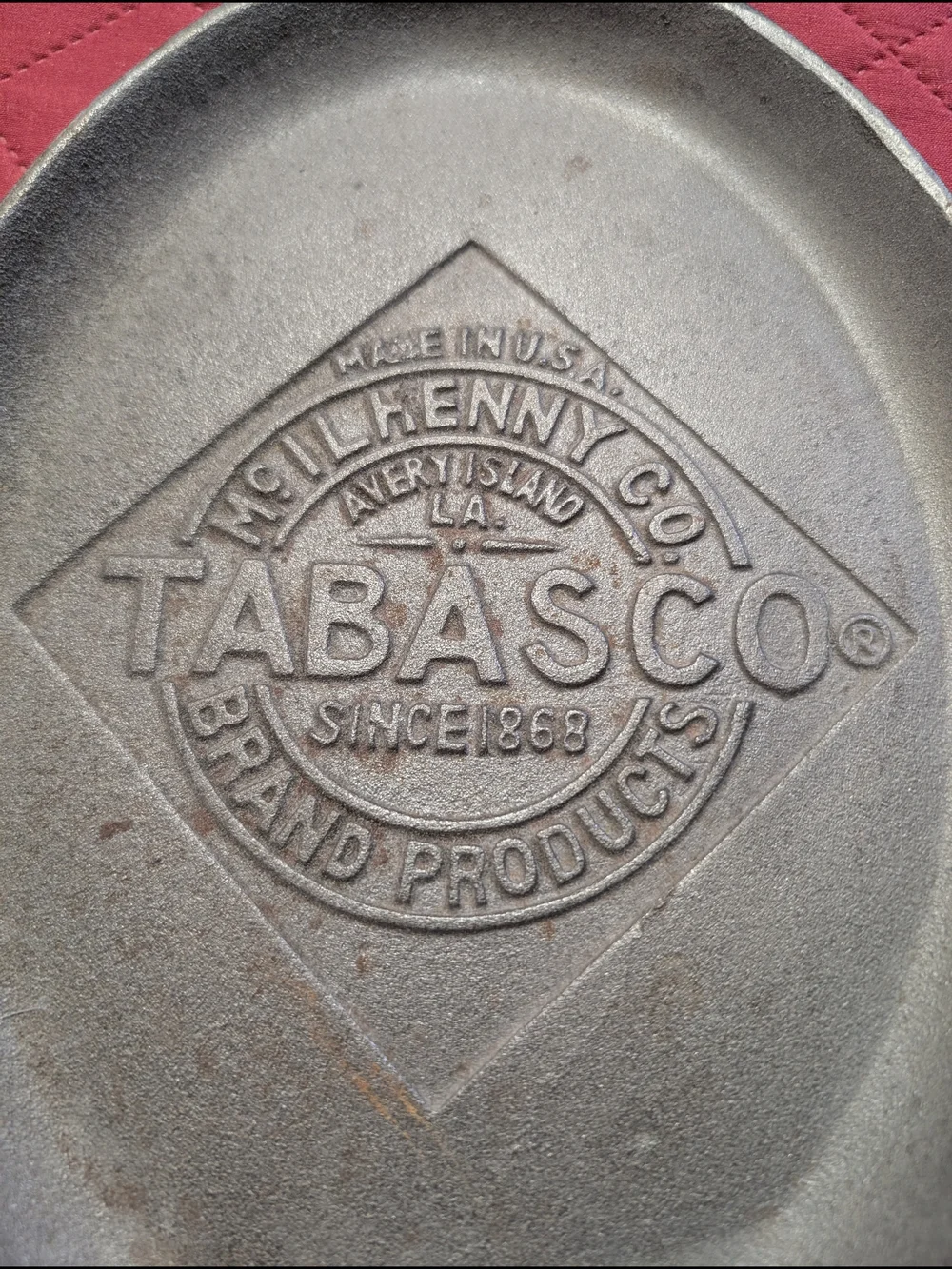 McIlhenny Co Tabasco Cast Iron Oval Skillet